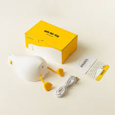 Flat Duck Nightlight. Soft squiggy silicone, touch activated, 30 minute timer, rechargable, book holder, phone holder. Great for kids, teenagers and adults.