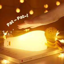 Flat Duck Nightlight. Soft squiggy silicone, touch activated, 30 minute timer, rechargable, book holder, phone holder. Great for kids, teenagers and adults.