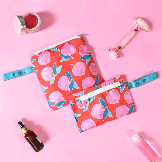 100% RECYCLED Reusable Sandwich Bag & Snack Bags by Ecoright | Zero Waste & Food Safe Lunch Bag - Pack of 2