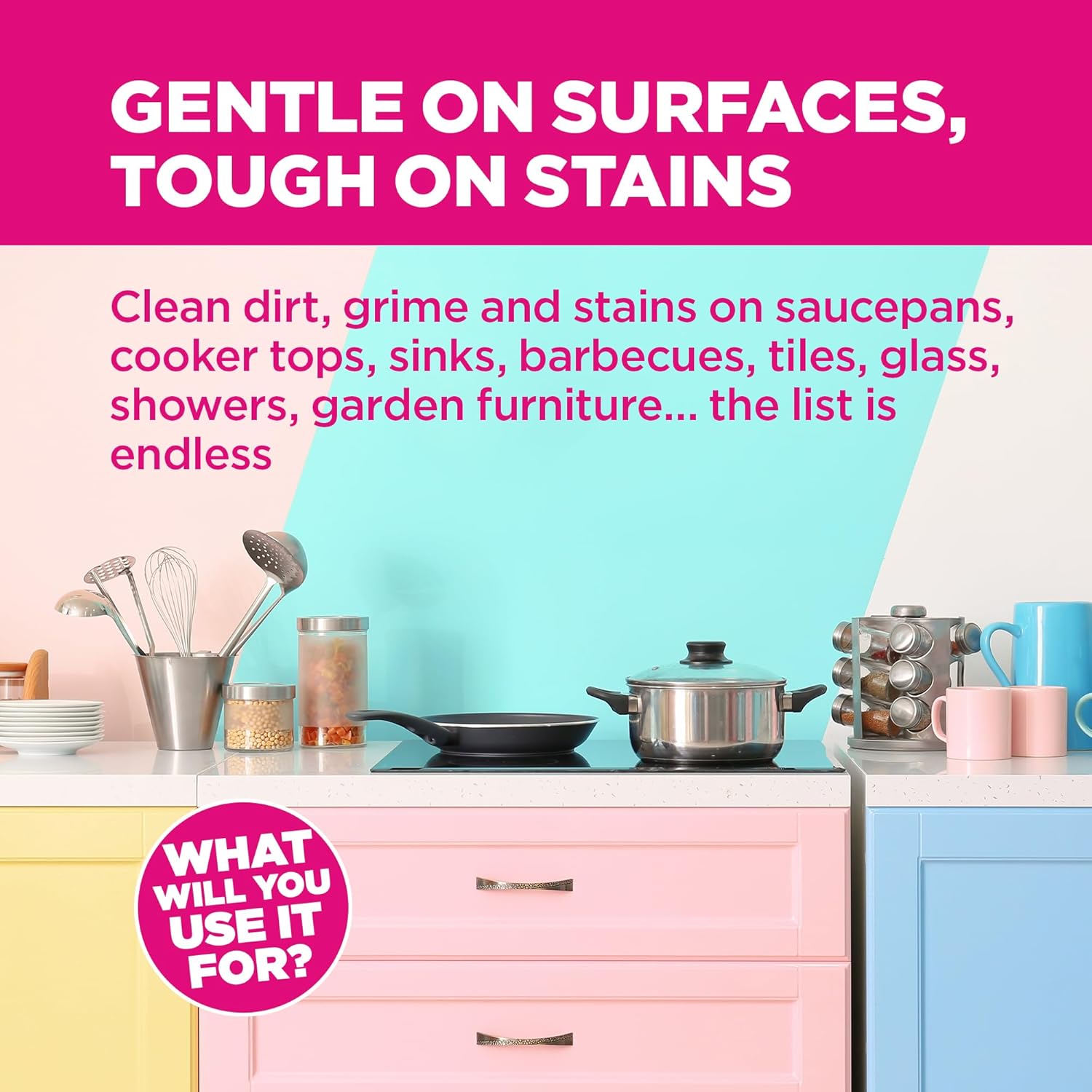The Pink Stuff Miracle Cleaning Paste 850G - Vegan Multi Purpose Household Surface Cleaner - Non-Toxic, Not Tested on Animals